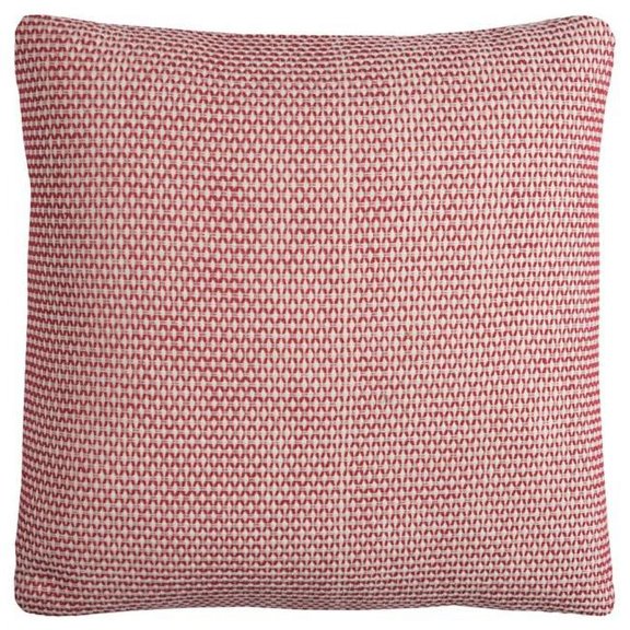 Red & Ivory Scaled Diamond Pattern Throw Pillow