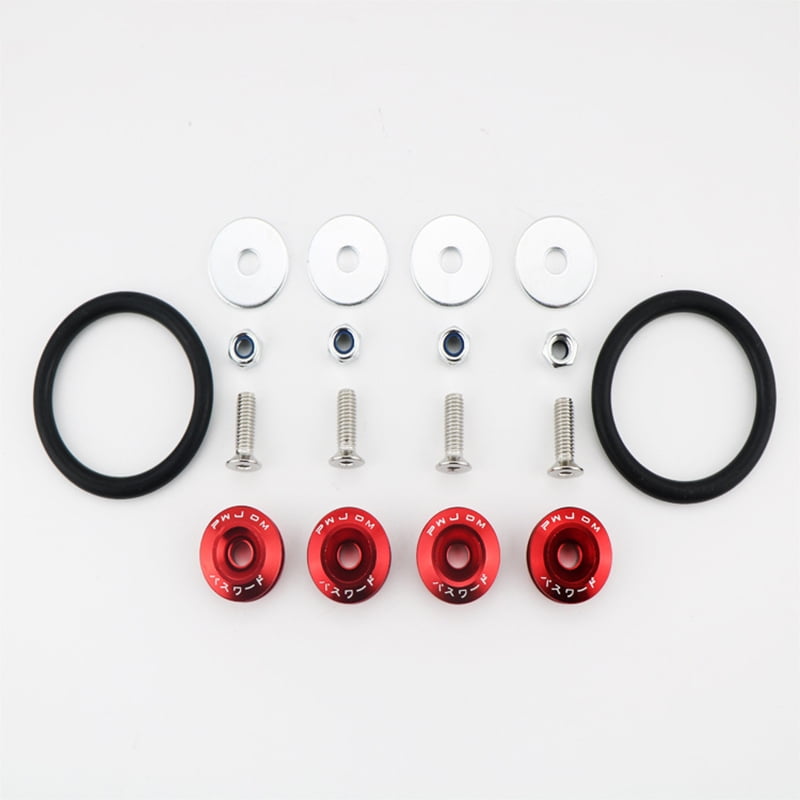 RedJDM Quick Release Fasteners ideal for front bumpers, rear bumpers