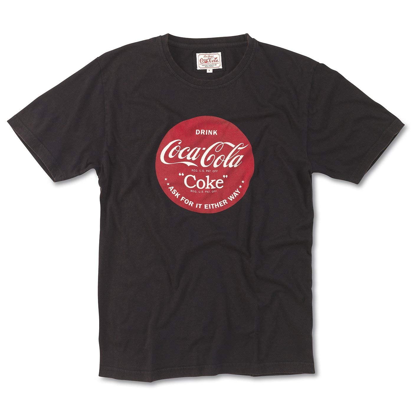 Red Jacket Coca Cola Men's Brass Tracks Coke T-Shirt Black X-Large