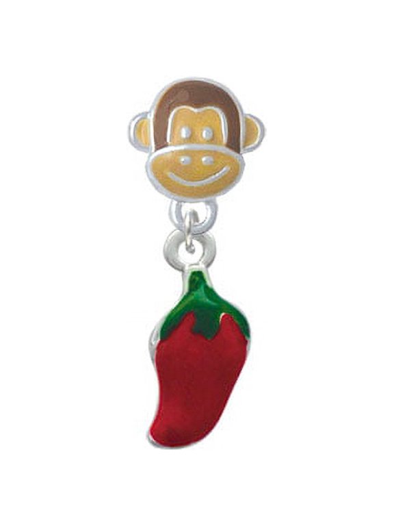 Red Jalapeno - Monkey Face Charm Bead