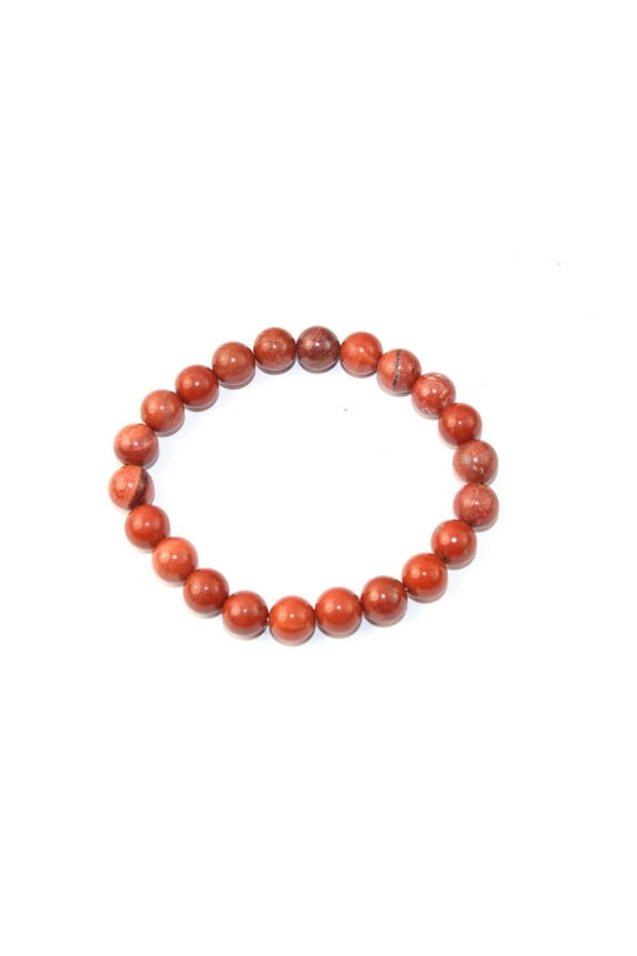 Red Jasper 8mm Stretch Bracelet for Men Or Woman,Grounding stone,Natural Crystal,Positive Energy
