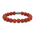thumbnail image 1 of Red Jasper Bead Bracelet, Handmade Earthy Stone Jewelry for Grounding & Stability, Bold Spiritual Accessory, 1 of 1