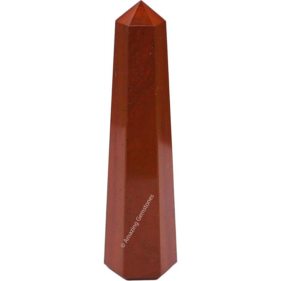 Red Jasper Crystal Tower Obelisk Point (3" to 4" INCH)