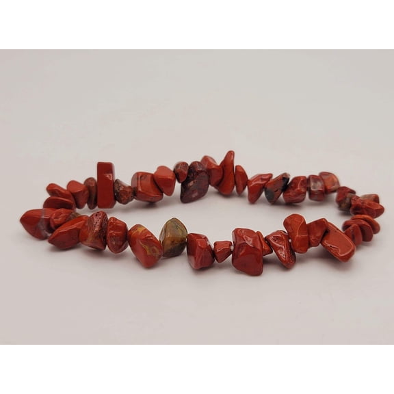 Red Jasper Natural Healing Bracelet Chip Bracelet Natural Bracelet