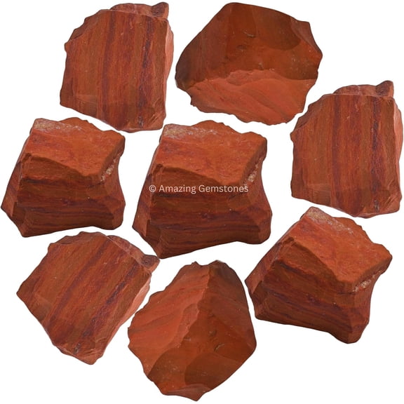Red Jasper Raw Crystals and Healing Stones (1 lb)