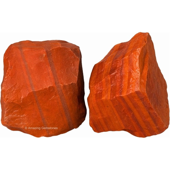 Red Jasper Rough Stones Natural Raw Crystals for Tumbling (5 Pieces)