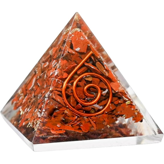 Red Jasper Small Orgone Pyramid 35 mm