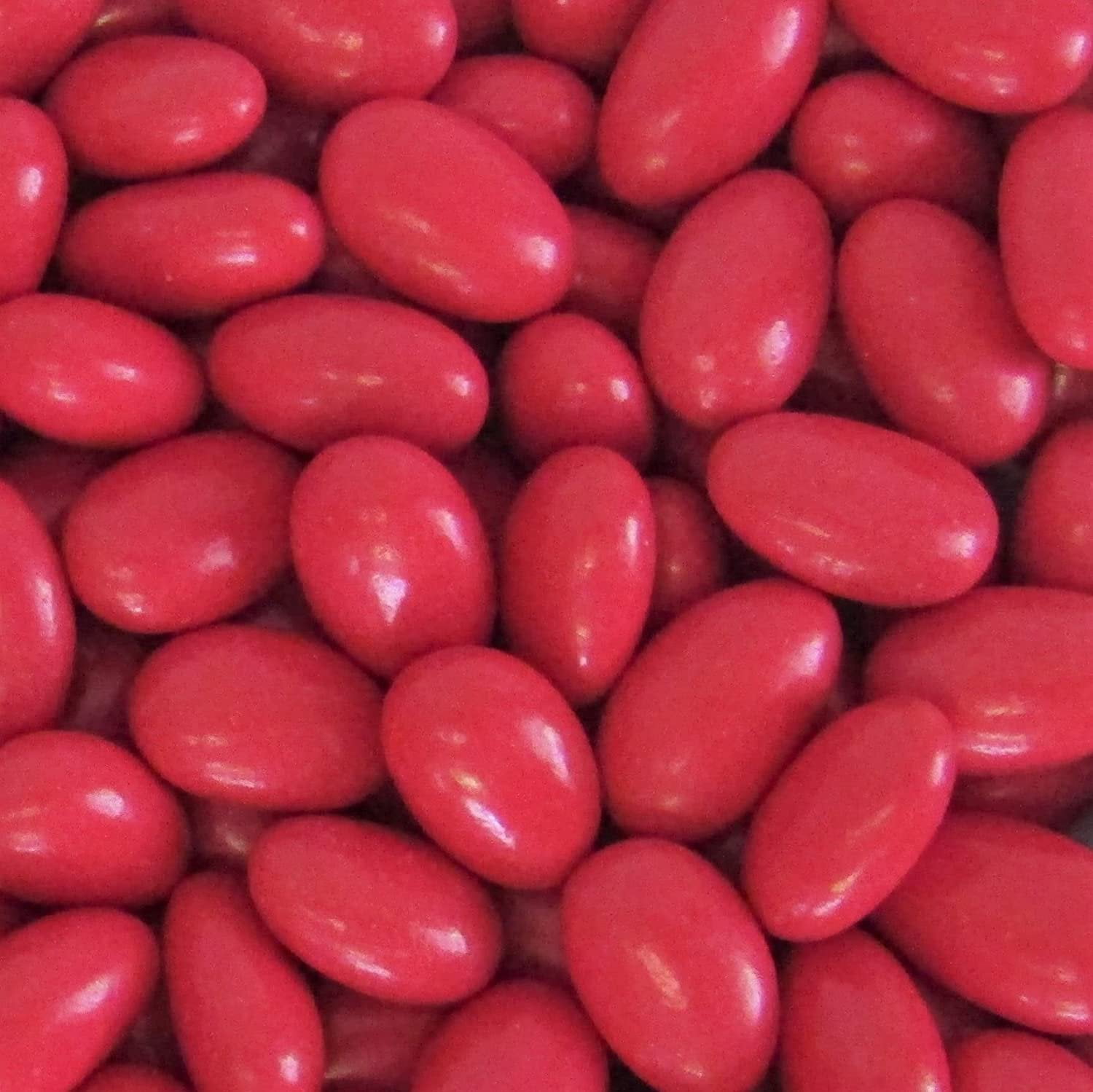 Red Jordan Almonds by Its Delish, 3 LBS Bulk  Sugared Almond Nut with Sweet Hard Candy Coating - Bulk Wedding Favors, Bridal and Baby Showers, Party Buffets - USA Made, Vegan & Kosher
