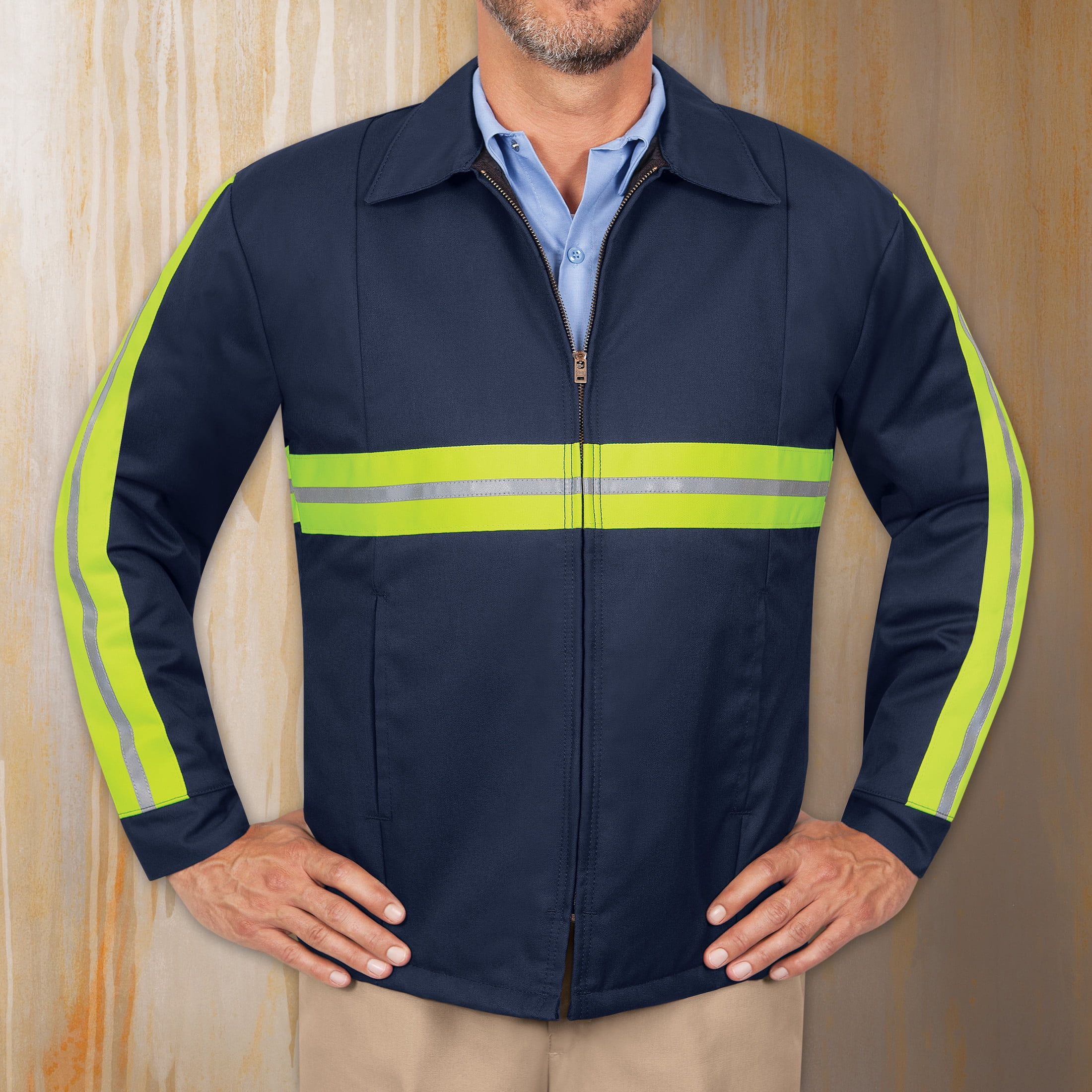 Red Kap Enhanced Visibility Perma-Lined Panel Jacket - Walmart.com