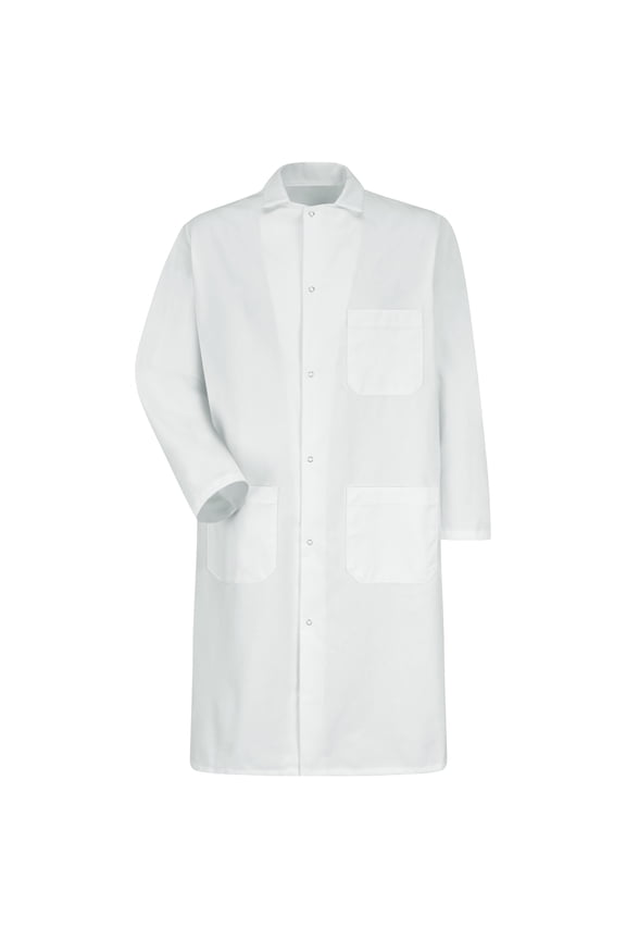 Gripper-Front Butcher Frock