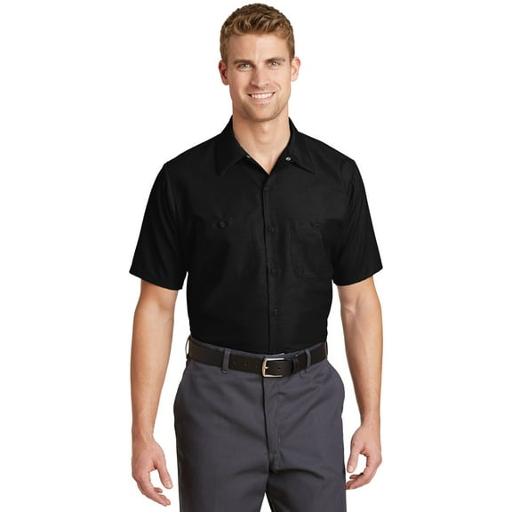 Red Kap - Industrial Short Sleeve Work Shirt - SP24, Black, 2XLR
