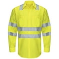 thumbnail image 1 of Red Kap Men's Hi-Visibility Long Sleeve Ripstop Work Shirt - Type R, Class 3, 1 of 3