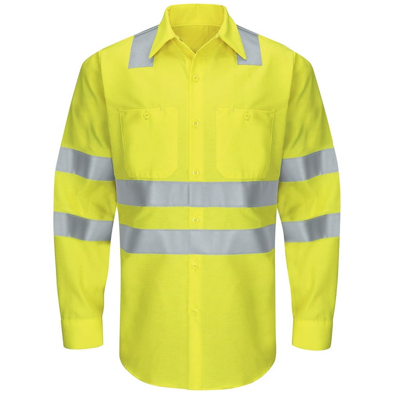 High visibility long deals sleeve shirt walmart
