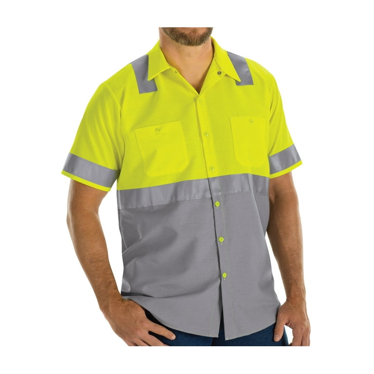 Red kap hi vis shirts discount
