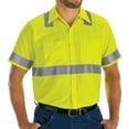 thumbnail image 1 of Red Kap Men's Hi-Visibility Short Sleeve Ripstop Work Shirt - Type R, Class 2, 1 of 5