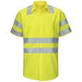 thumbnail image 1 of Red Kap Men's Hi-Visibility Short Sleeve Ripstop Work Shirt - Type R, Class 3, 1 of 3