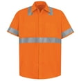 thumbnail image 1 of Red Kap Men's Hi-Visibility Short Sleeve Work Shirt - Type R, Class 2, 1 of 3