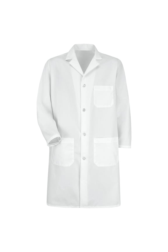 Men's Lab Coat with Buton Closure