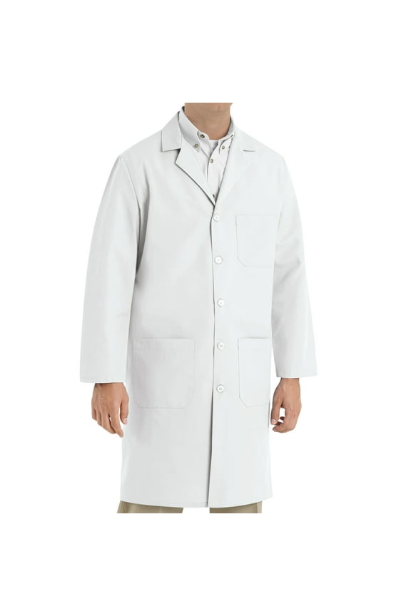 Men's Lab Coat with Button Closure