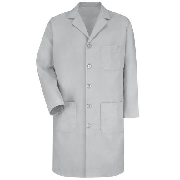 Red Kap Men's Lab Coat with Button Closure
