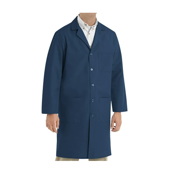 Red Kap Men's Lab Coat with Button Closure