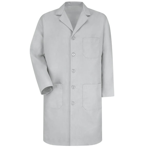 Red Kap Men's Lab Coat with Button Closure
