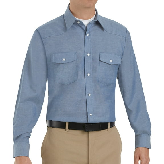 Red Kap Men's Long Sleeve Deluxe Western Style Shirt