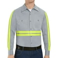 thumbnail image 1 of Red Kap Men's Long Sleeve Enhanced Visibility Cotton Work Shirt, 1 of 4