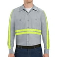 thumbnail image 1 of Red Kap Men's Long Sleeve Enhanced Visibility Industrial Work Shirt, 1 of 4