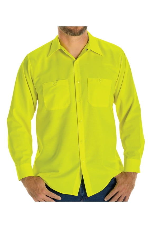 Men's Long Sleeve Enhanced Visibility Ripstop Work Shirt
