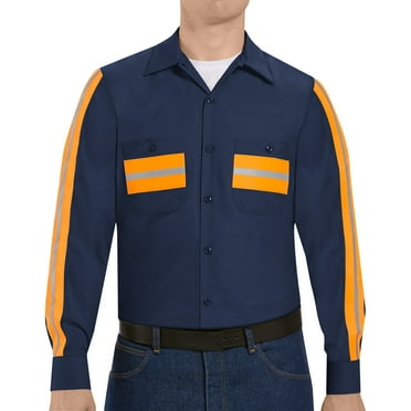 Red Kap Men's Long Sleeve Enhanced Visibility Shirt