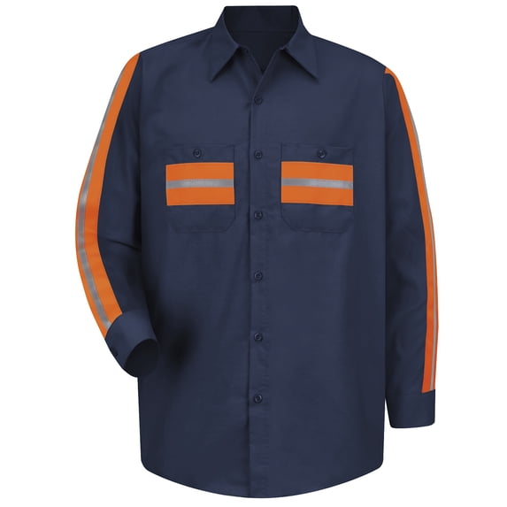 Red Kap® Men's Long Sleeve Enhanced Visibility Shirt