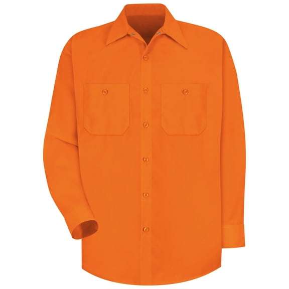 Red Kap Men's Long Sleeve Enhanced Visibility Work Shirt