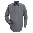 thumbnail image 1 of Red Kap® Men's Long Sleeve Heathered Poplin Uniform Shirt, 1 of 2