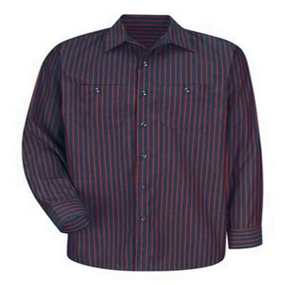 Red Kap® Men's Long Sleeve Industrial Stripe Work Shirt