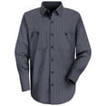 thumbnail image 1 of Red Kap® Men's Long Sleeve Industrial Stripe Work Shirt, 1 of 4