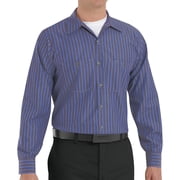 Red Kap Men's Long Sleeve Industrial Stripe Work Shirt