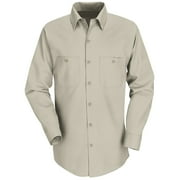 RED KAP Stain Resistant Sleeve Industrial Work Shirt, Khaki (Men's)