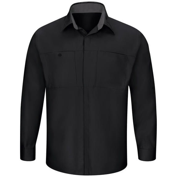 Red Kap Men's Long Sleeve Performance Plus Shop Shirt with OilBlok Technology