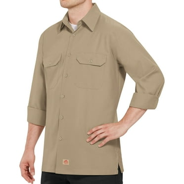 Red Kap Men's Long Sleeve Solid Ripstop Shirt