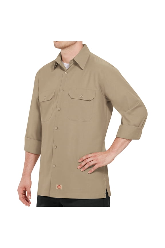Men's Long Sleeve Solid Ripstop Shirt