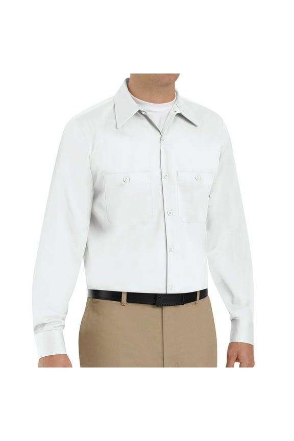 Men's Long Sleeve Wrinkle-Resistant Cotton Work Shirt
