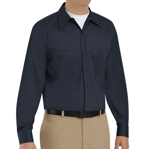 Red Kap Men's Long Sleeve Wrinkle-Resistant Cotton Work Shirt