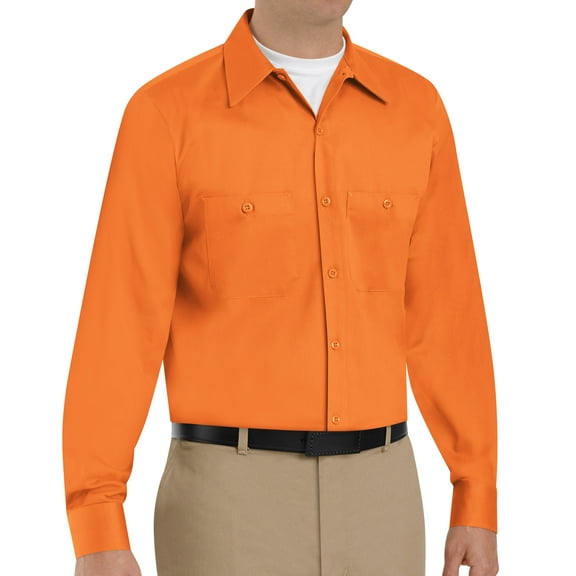 Red Kap Men's Long Sleeve Wrinkle-Resistant Cotton Work Shirt
