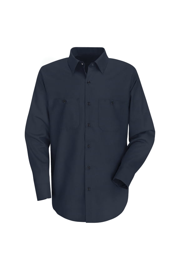 ® Men's Long Sleeve Wrinkle-Resistant Cotton Work Shirt