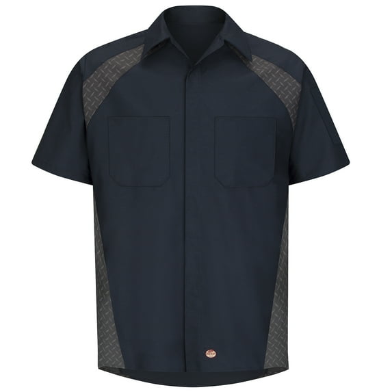 Red Kap® Men's Short Sleeve Diamond Plate Shop Shirt