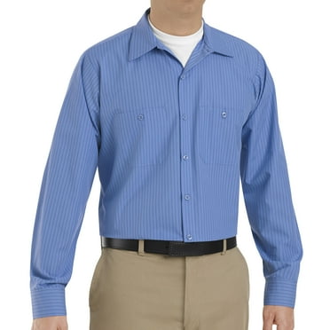 Red Kap Men's Short Sleeve Industrial Stripe Work Shirt