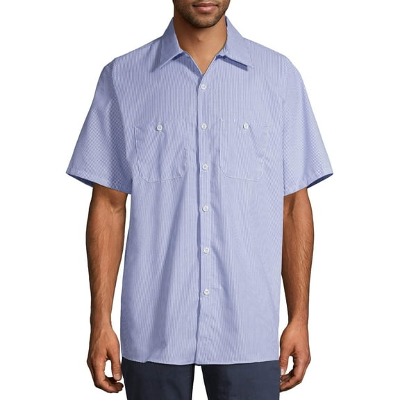 Red Kap® Men's Short Sleeve Industrial Stripe Work Shirt