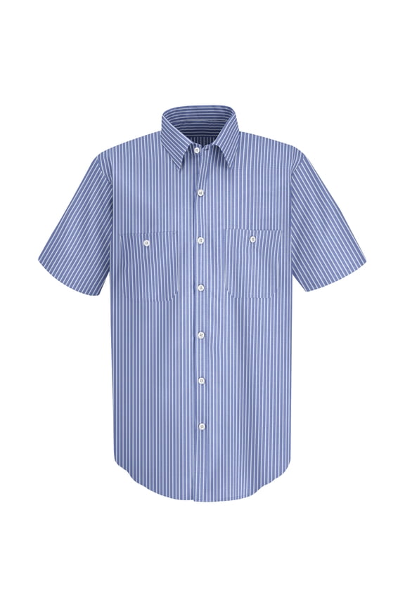 ® Men's Short Sleeve Industrial Stripe Work Shirt