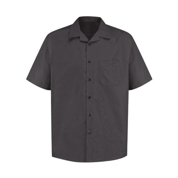 Red Kap Men's Short Sleeve Microfiber Convertible Collar Shirt
